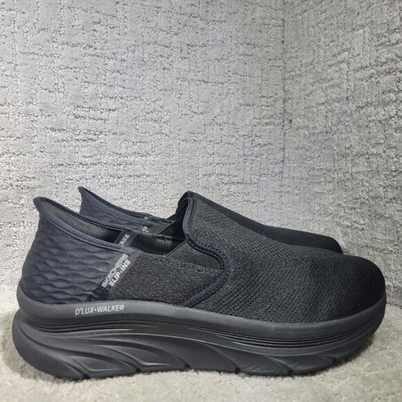 Skechers D'Lux Walker Relaxed Fit Orford Men's Size 11.5 Black Slip-in Sneakers - Picture 3 of 11